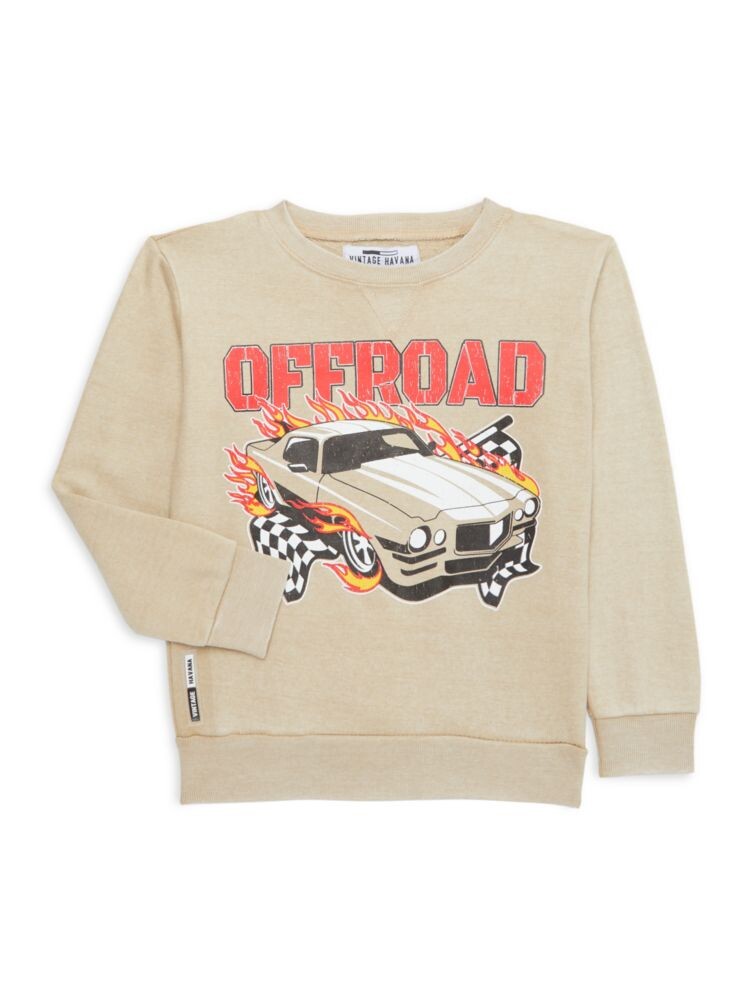 

Толстовка Little Boy's Offroad с круглым вырезом Vintage Havana, цвет Sand