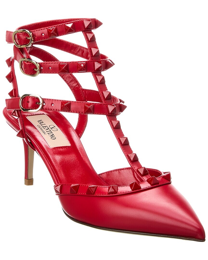 

Кожаные туфли Valentino Rockstud 70, красный