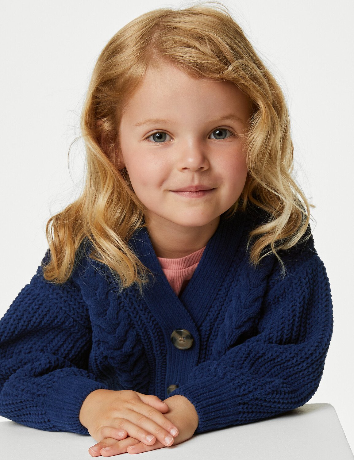 

Вязаный кардиган (2–8 лет) Marks & Spencer, темно-синий