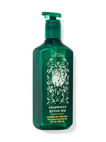 

Очищающее гелевое мыло для рук Raspberry Green Tea, 8 fl oz / 236 mL, Bath and Body Works