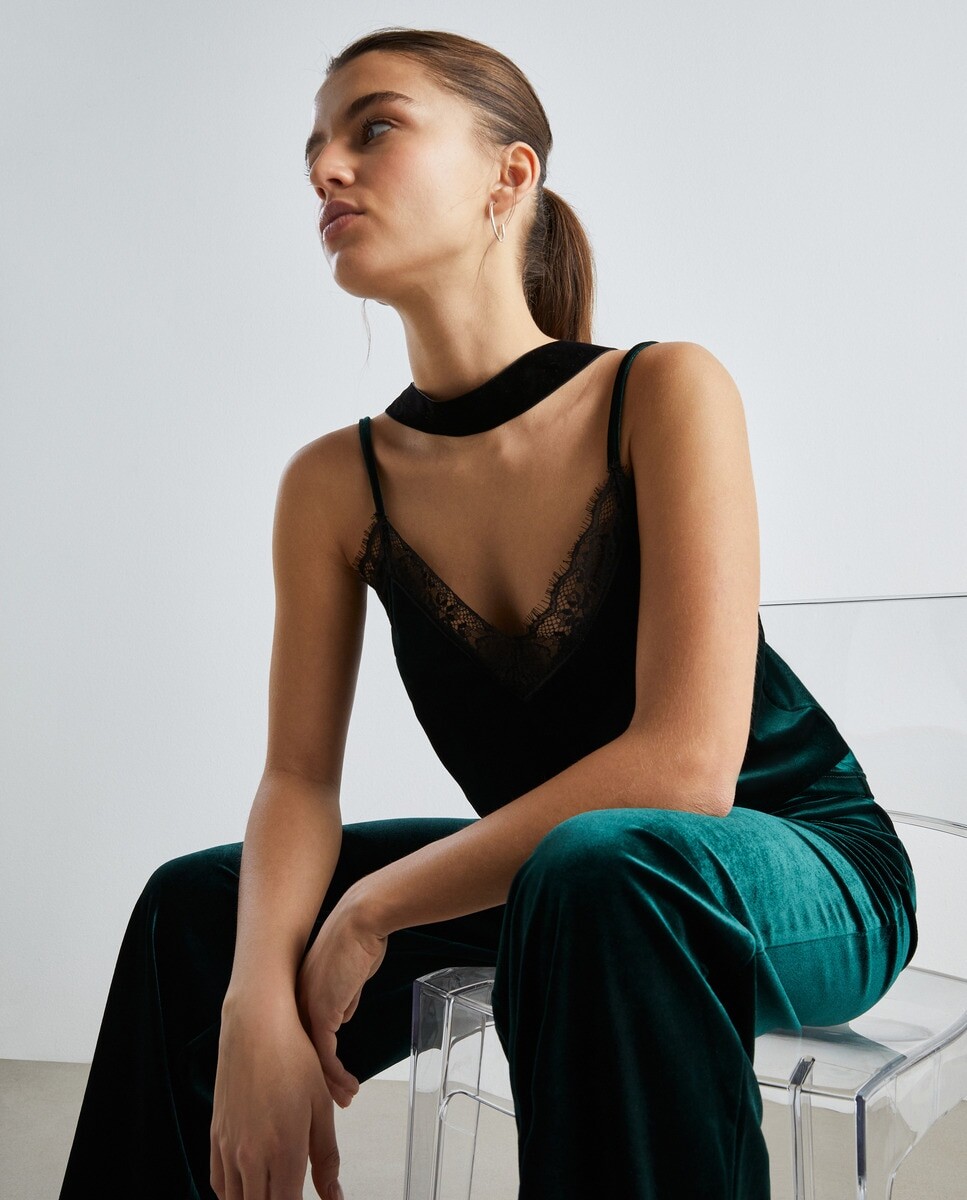 

Бархатный топ для нижнего белья Easy Wear, зеленый