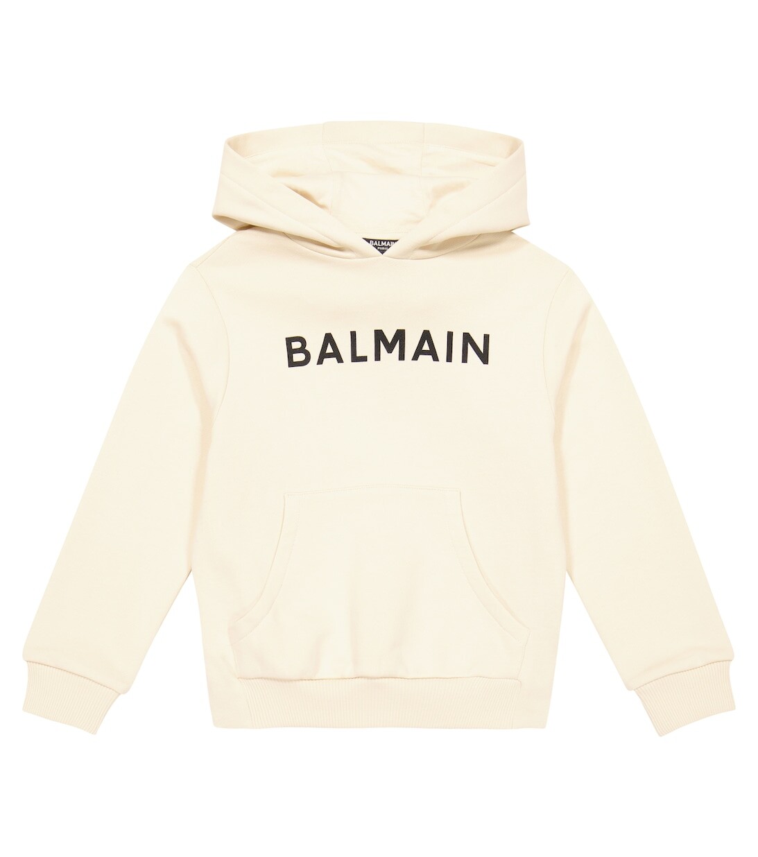 

Худи из хлопкового джерси с логотипом Balmain, бежевый