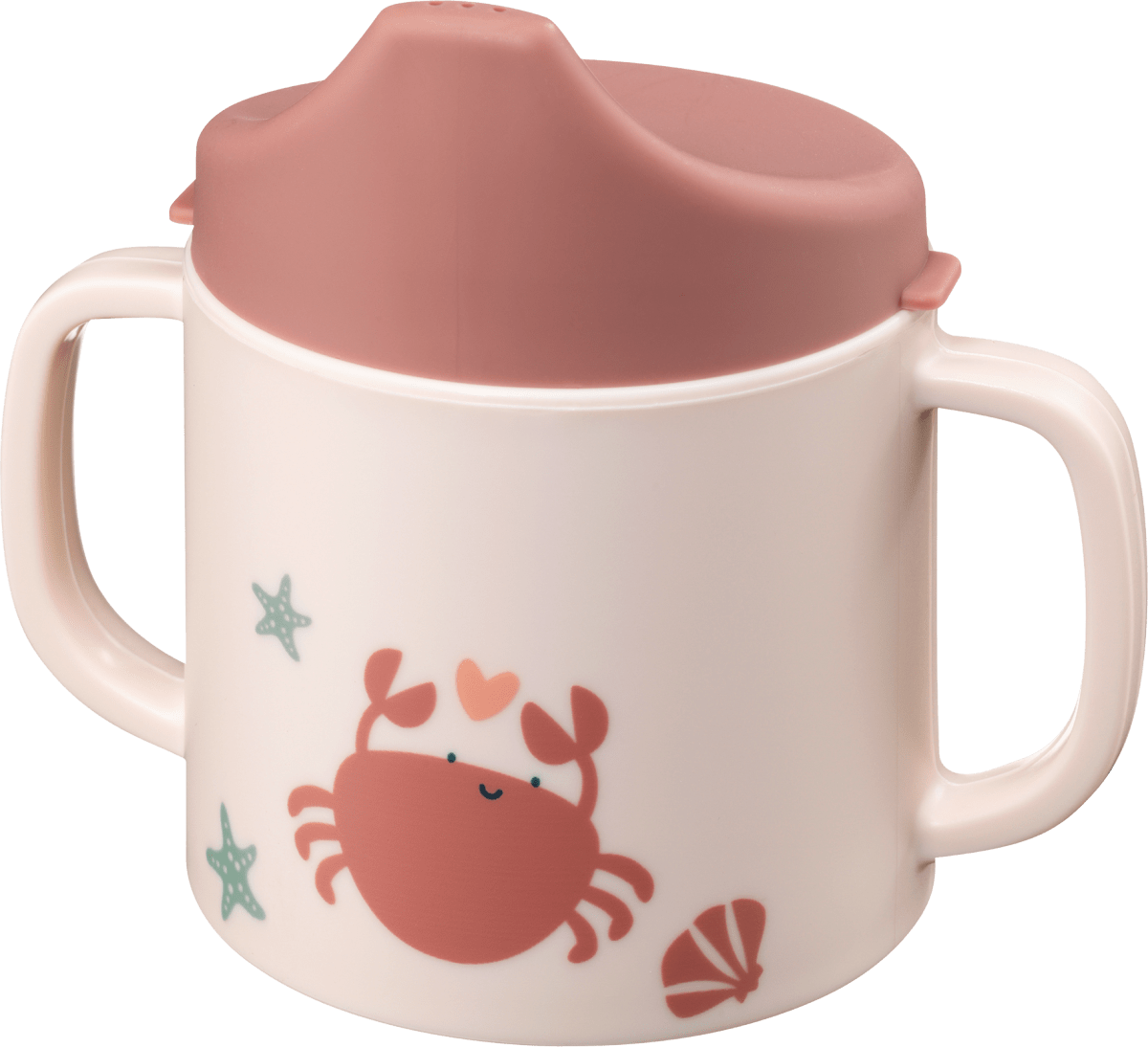Чашка для питья из полипропилена розового цвета 1 шт. babylove