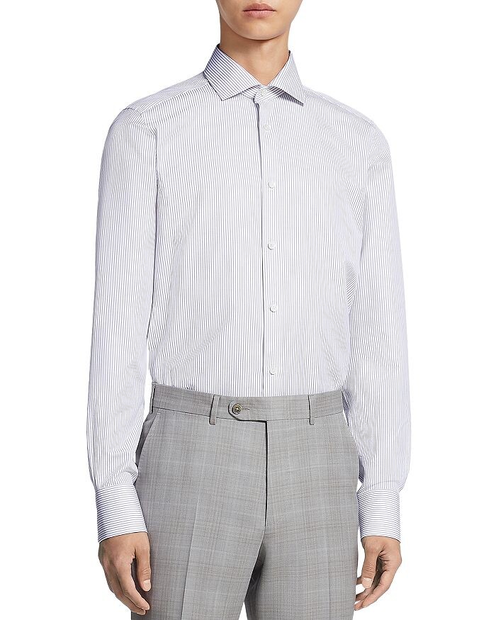 

Рубашка Trecapi с длинным рукавом в мелкую полоску Zegna