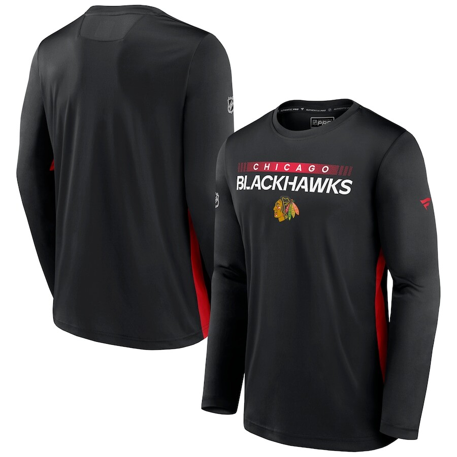 

Футболка с длинным рукавом Fanatics Branded Chicago Blackhawks, черный