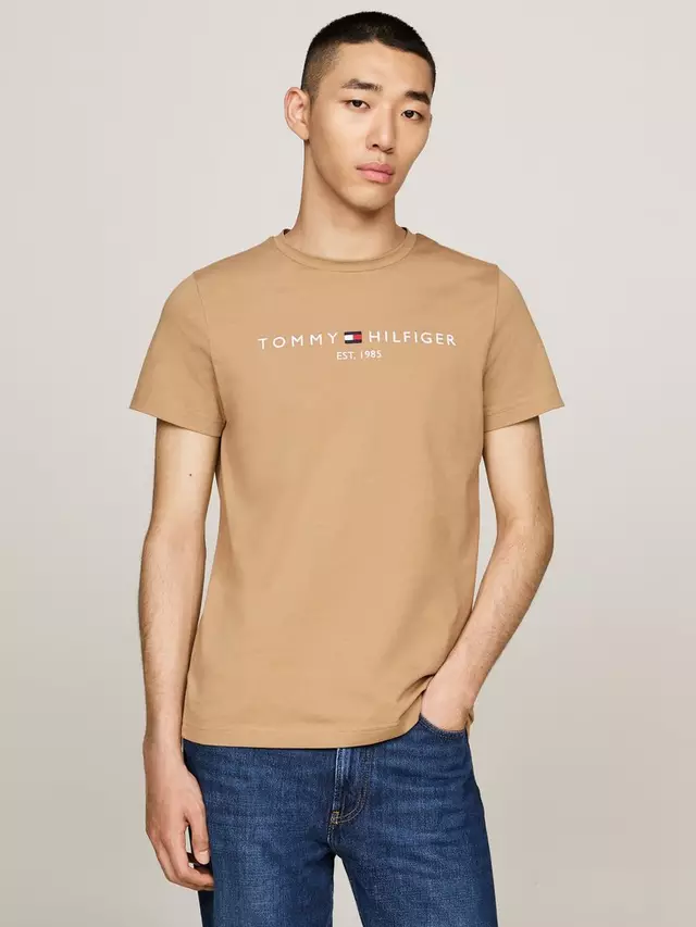 

Футболка Tommy Hilfiger Logo, цвет safari/canvas