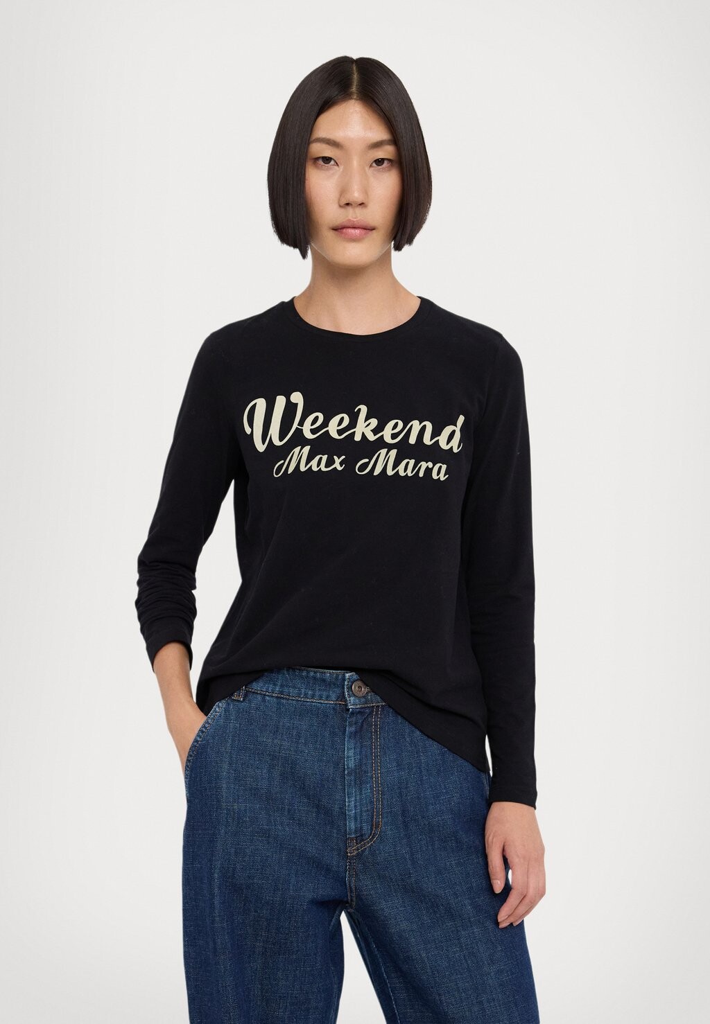 

Джинсы свободного кроя DAVINA WEEKEND MaxMara, темно-синий деним