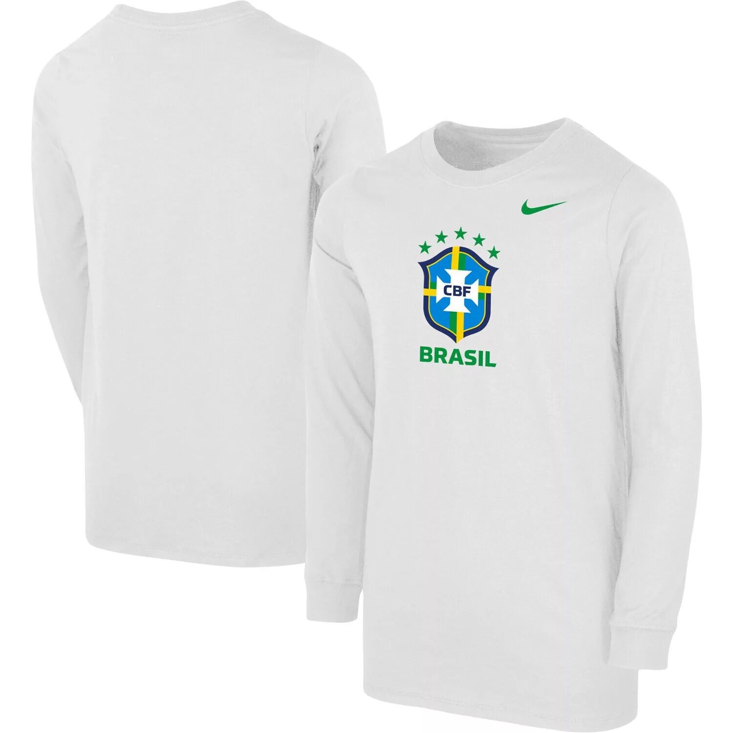 

Белая футболка с длинными рукавами Youth Nike Brazil National Team Core Nike