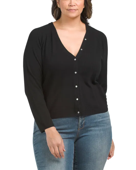 

Кардиган Plus из кашемира на пуговицах Vince, черный