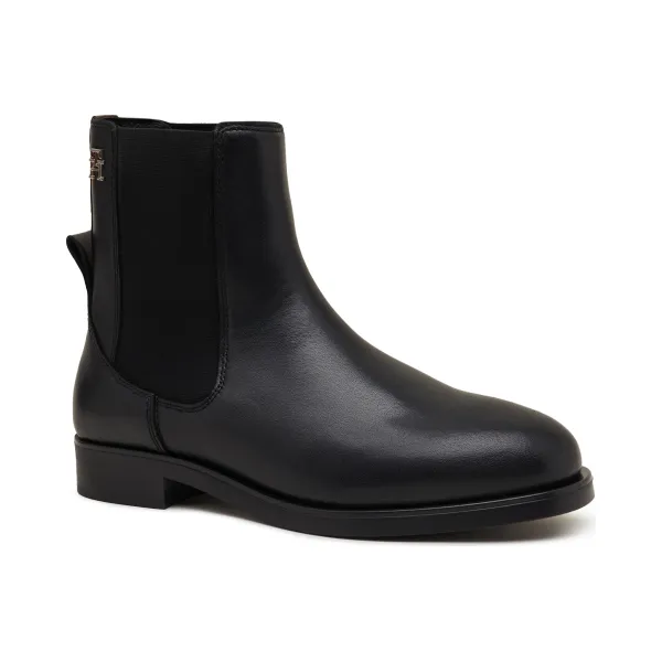 

Кожаные ботильоны evated essent thermo bootie Tommy Hilfiger, черный