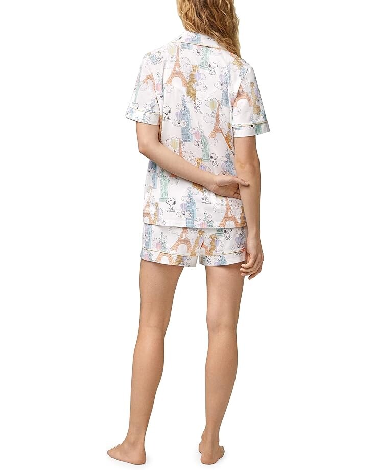 

Пижамный комплект Bedhead PJs Short Sleeve Shorty Set, цвет Bon Voyage Snoopy