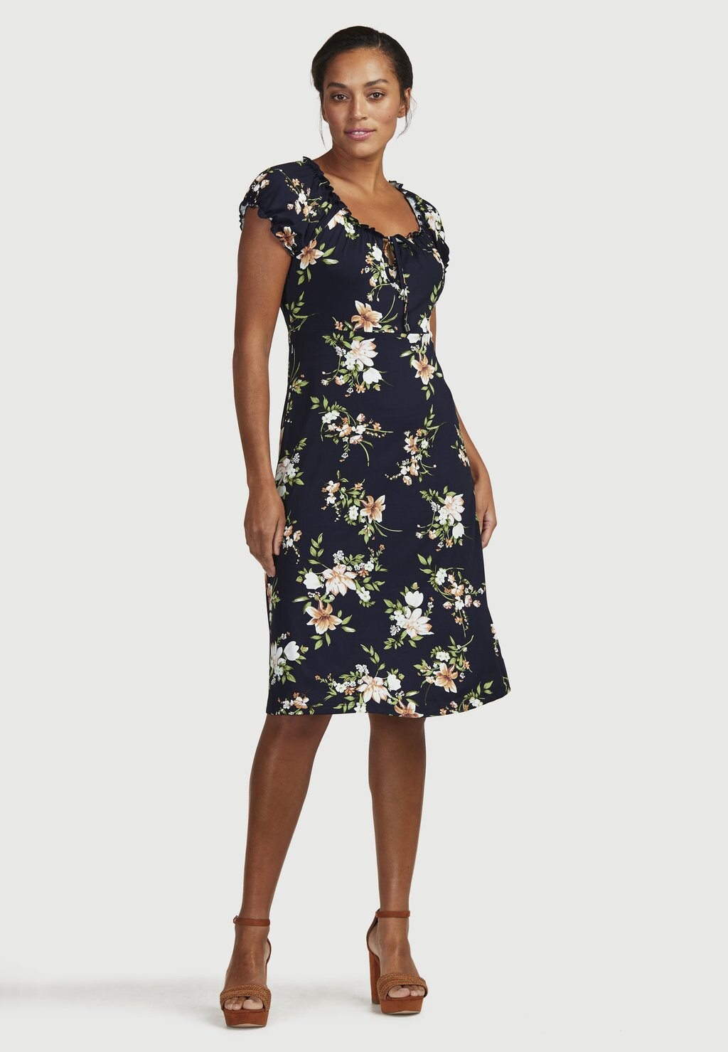 

Платье из джерси PATTERNED Cellbes Of Sweden, цвет navy floral
