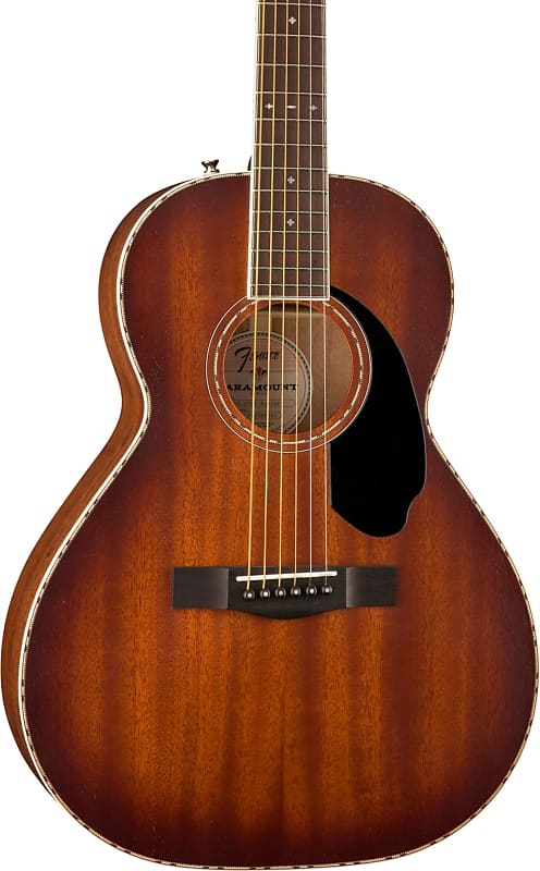 цена Акустическая гитара Fender Paramount PS-220E Solid Wood A/E Parlor Guitar, Aged Cognac Burst w/ Case