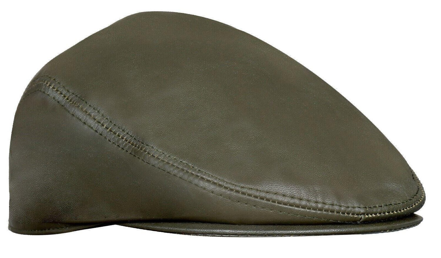 

Кожаная плоская шляпа газетчика с острыми козырьками Infinity Leather, зеленый