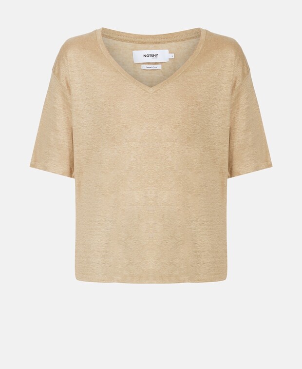 

Льняной лонгслив Notshy Cashmere, кофе