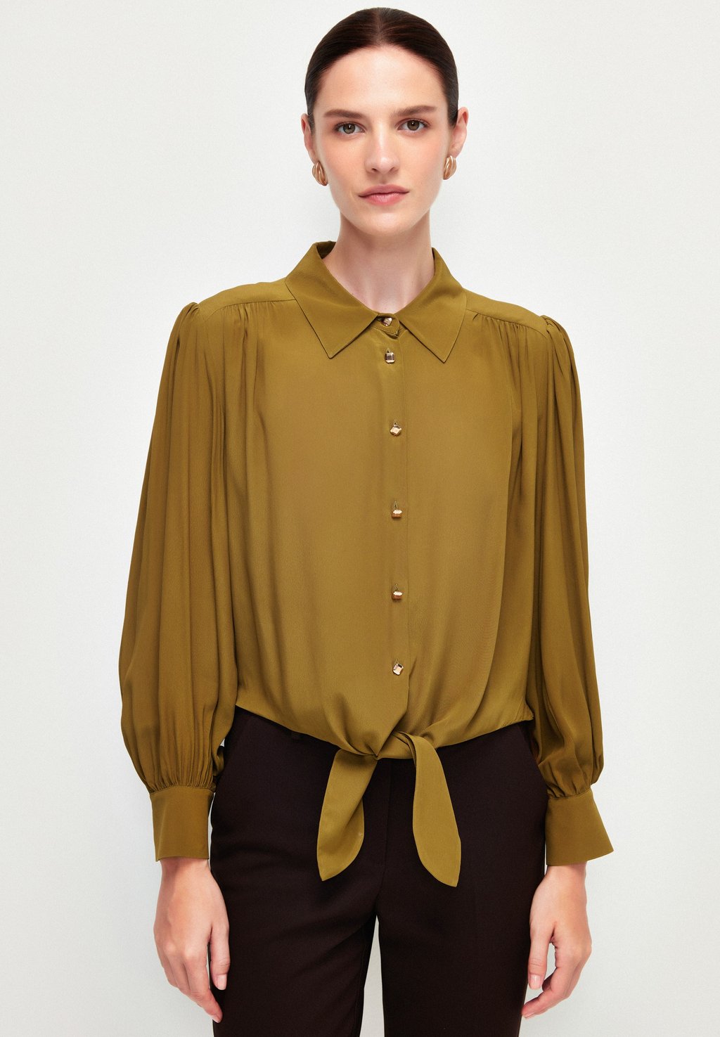 Блузка-рубашка TIE WAIST adL, цвет lime
