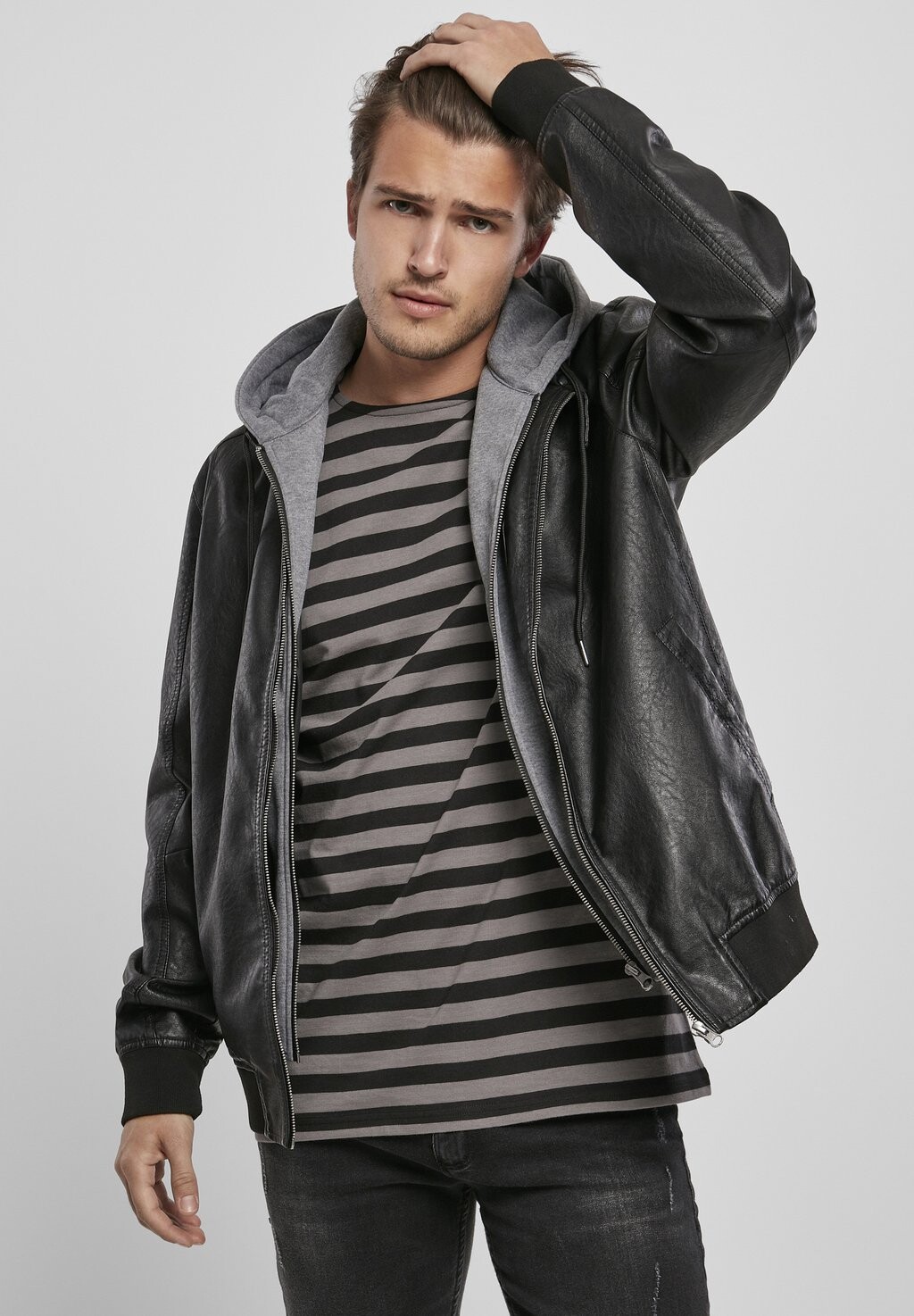 

Куртка из искусственной кожи Männer Urban Classics, цвет black/grey