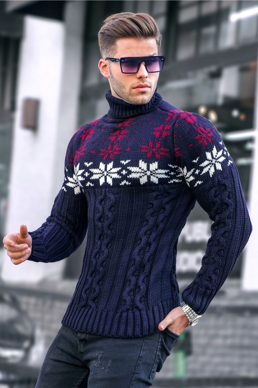 

Свитер Madmext, темно-синий