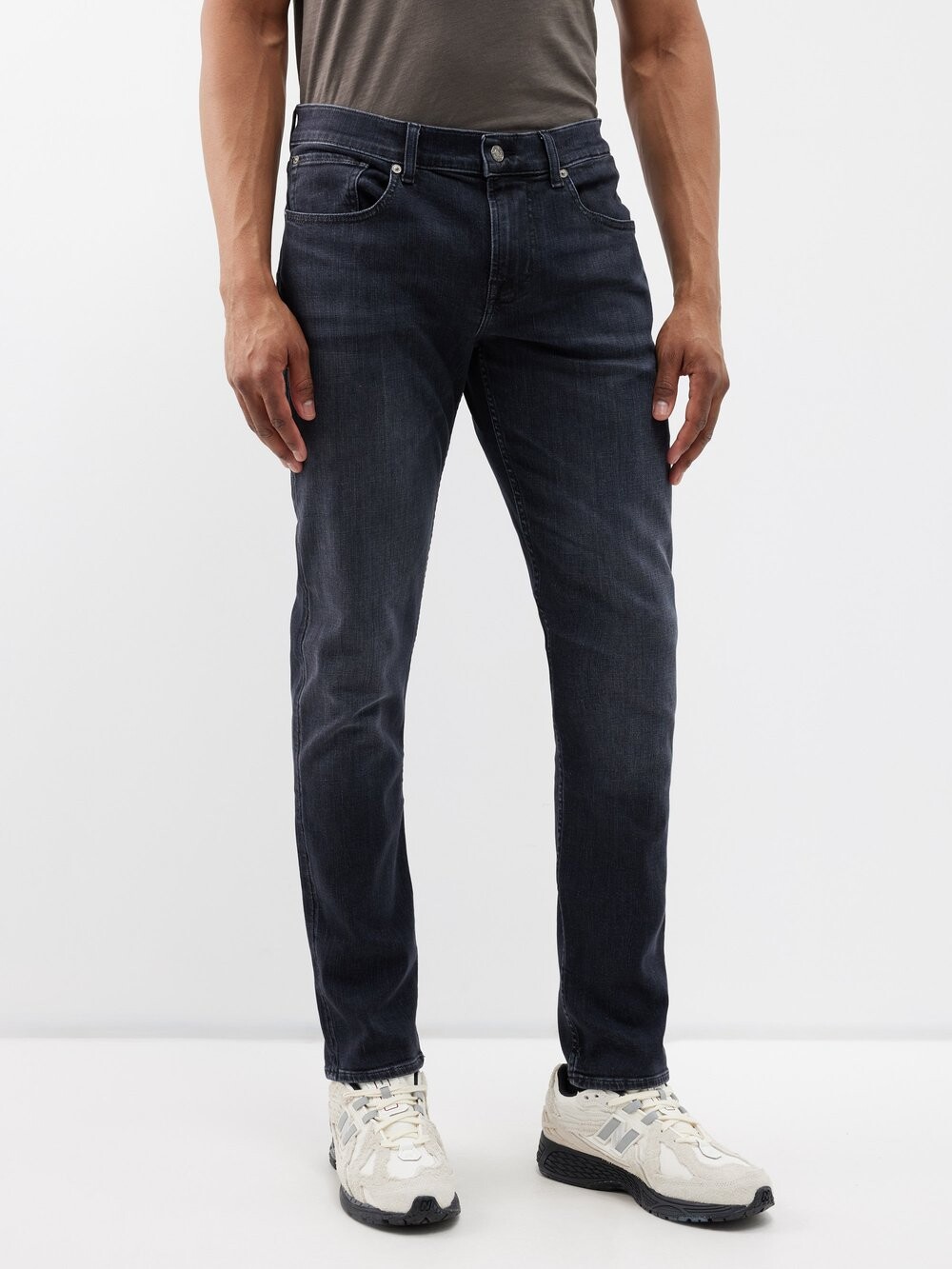 

Узкие джинсы slimmy 7 For All Mankind, черный