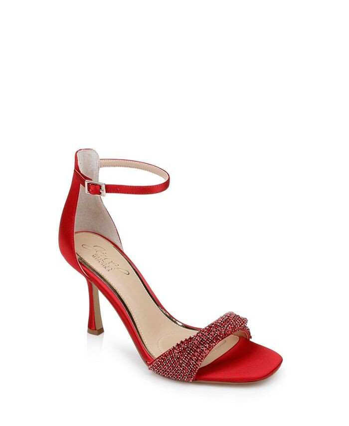 

Женские вечерние сандалии Yesica Jewel Badgley Mischka, красный