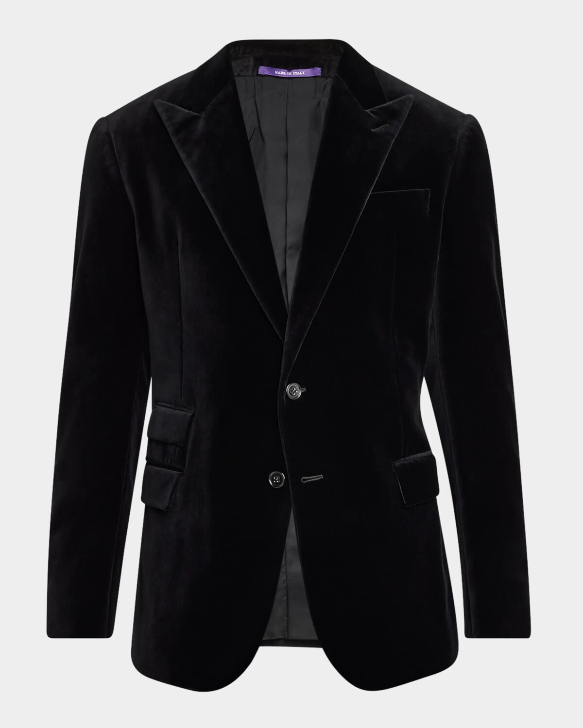 

Мужской бархатный смокинг ручной работы Kent ручной работы Ralph Lauren Purple Label, черный