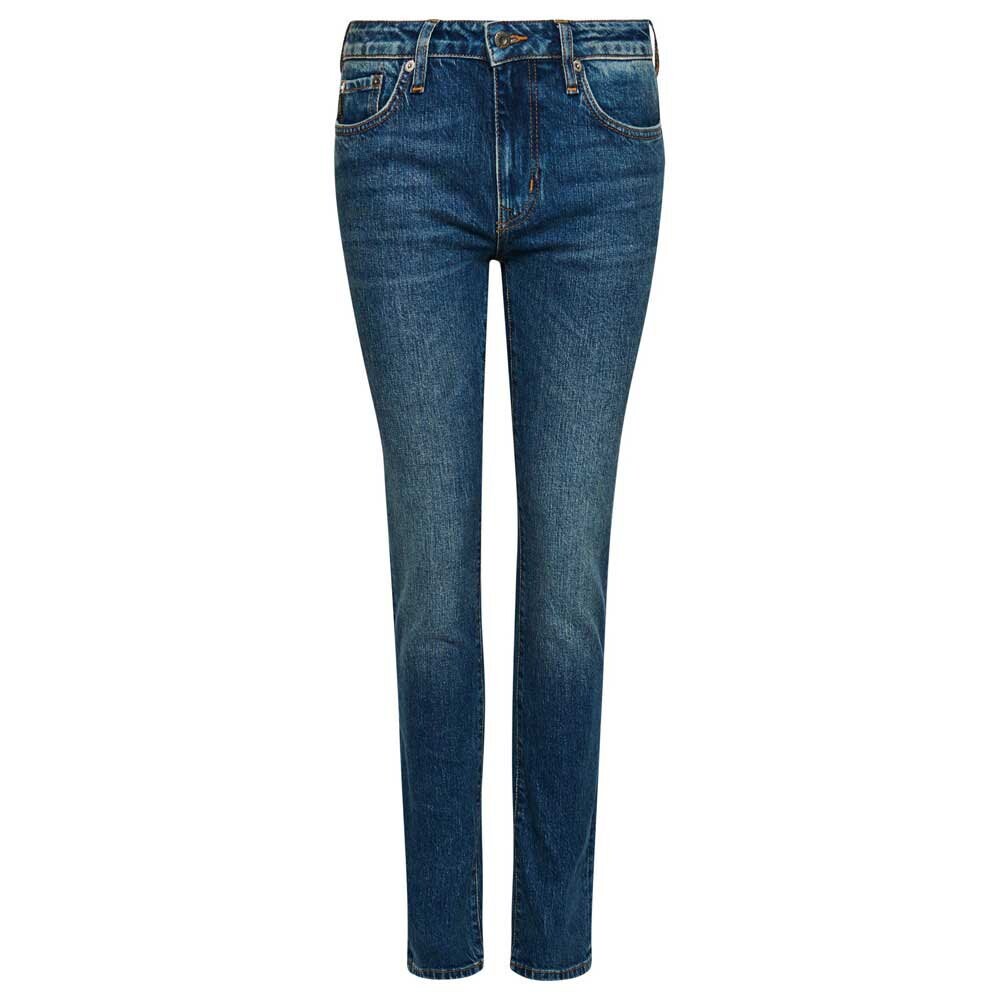 Джинсы Superdry Vintage Mid Rise Slim, синий