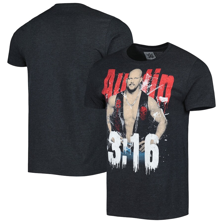 

Футболка с коротким рукавом WWE Authentic Stone Cold Steve Austin, черный