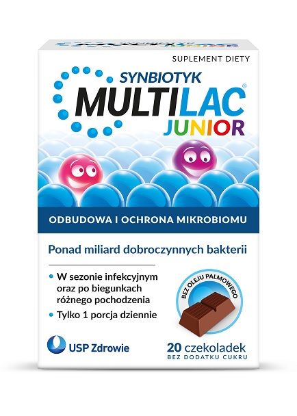 цена Пробиотик для детей Multilac Junior Czekoladka, 20 шт