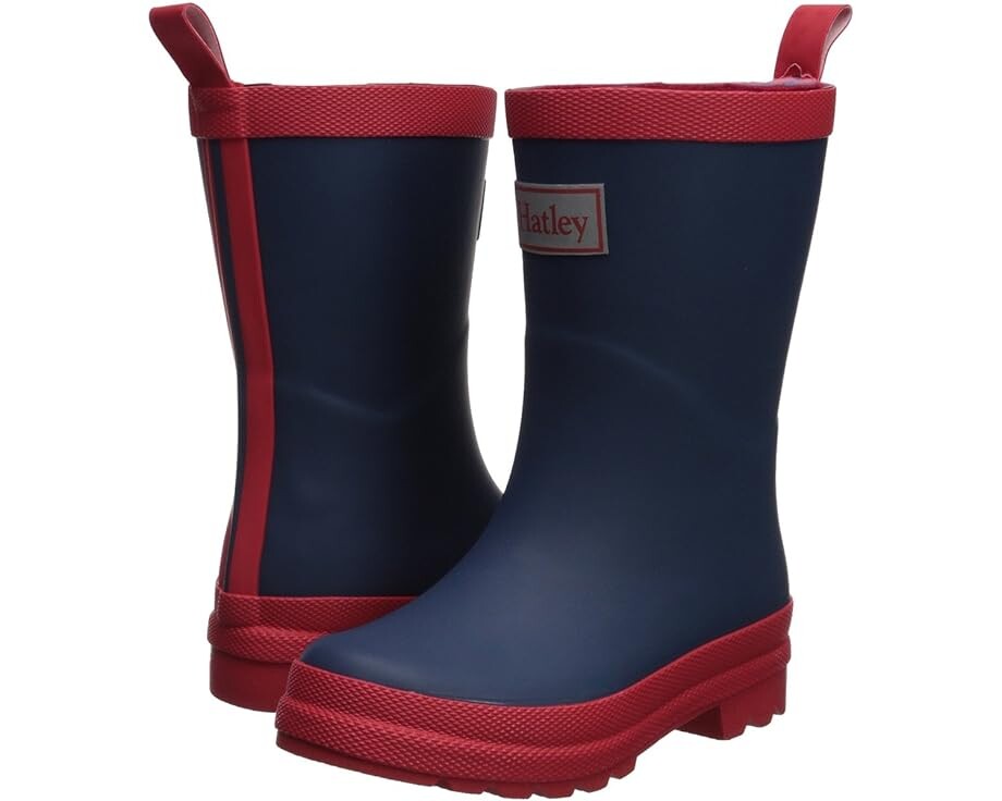 

Ботинки Hatley Kid’s Color Block Rain Boots, темно-синий/красный