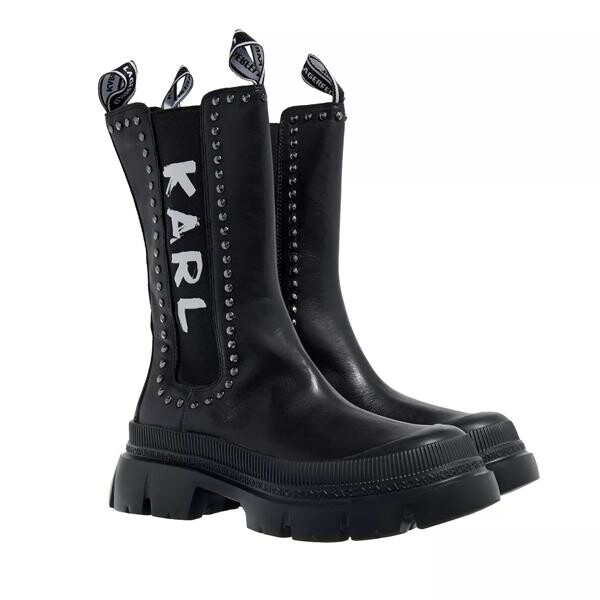 

Сапоги trekka max kc brush logo gore midi Karl Lagerfeld, черный
