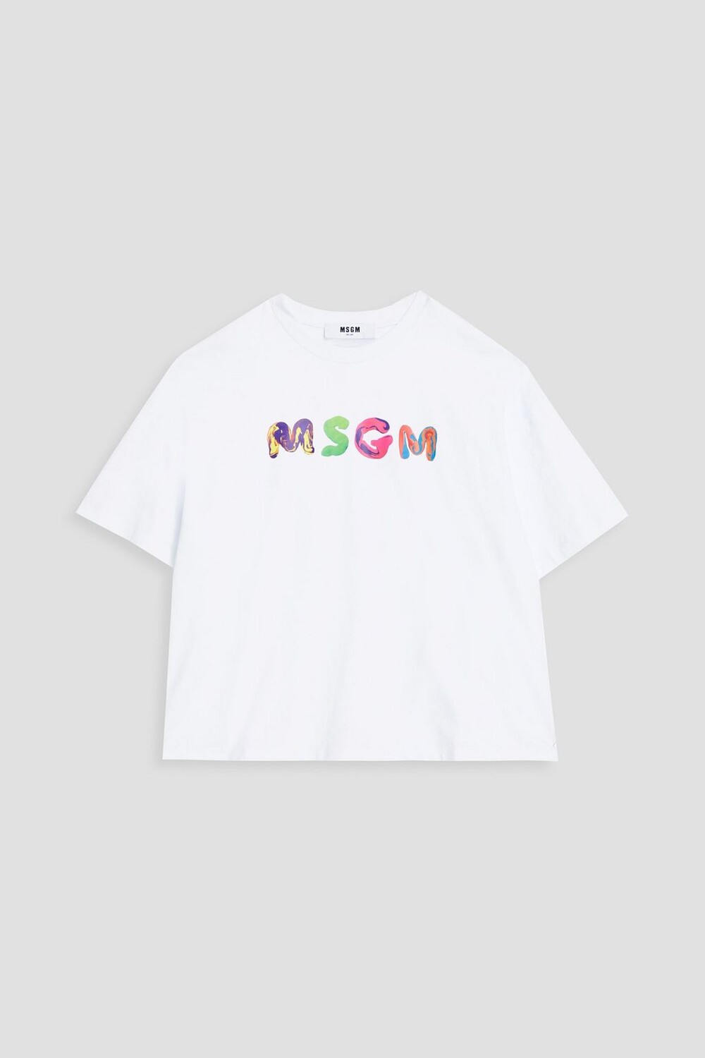 

Футболка из хлопкового джерси с логотипом MSGM, белый
