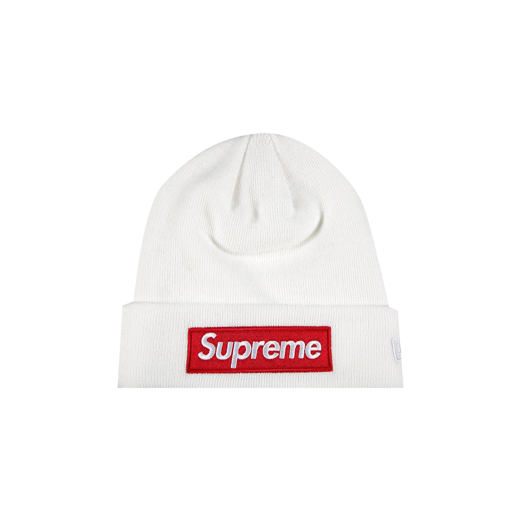 Шапка-бини Supreme x New Era Box Logo, цвет Белый