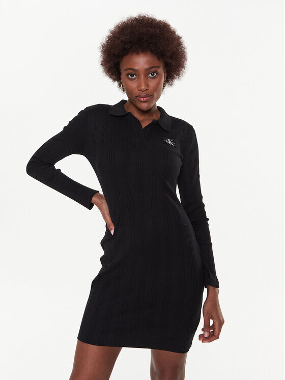 

Трикотажное платье обычного кроя Calvin Klein, черный