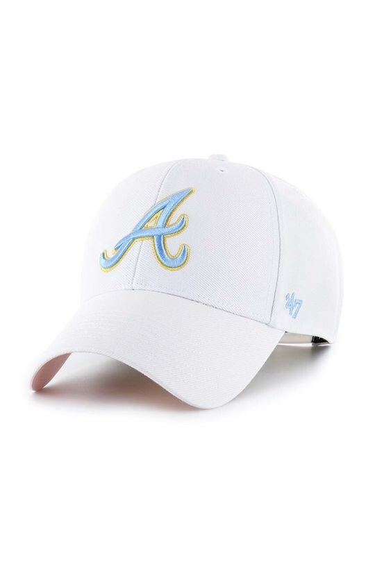 

Шапка из смесовой шерсти MLB Atlanta Braves 47brand, белый