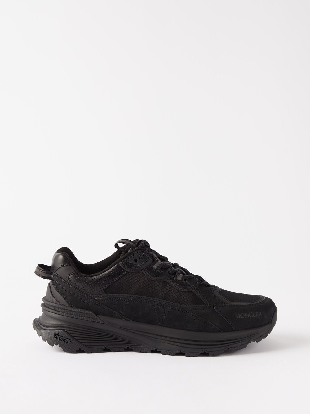 

Кожаные кроссовки lite runner Moncler, черный