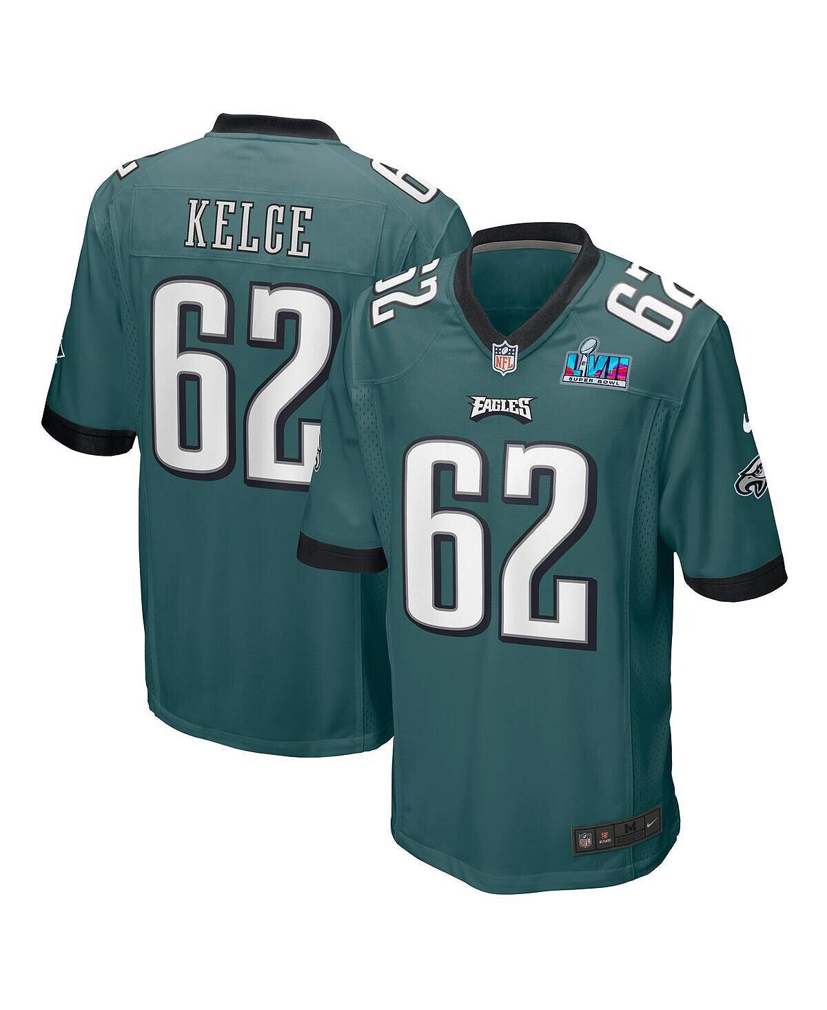 

Мужская игровая майка Джейсона Келси Midnight Green Philadelphia Eagles Super Bowl LVII с нашивкой Nike