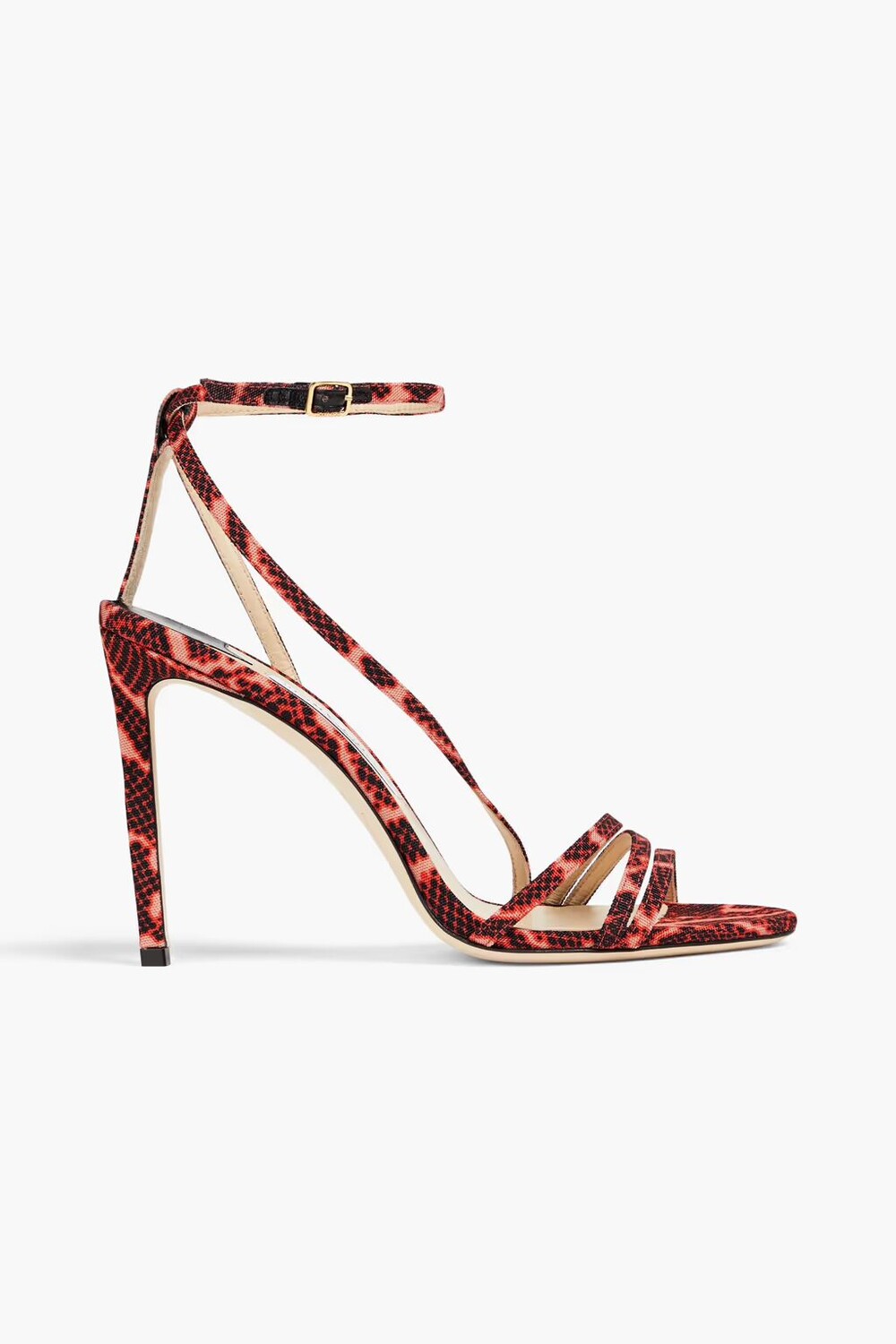 

Босоножки из парусины со змеиным принтом Jimmy Choo, цвет Animal print