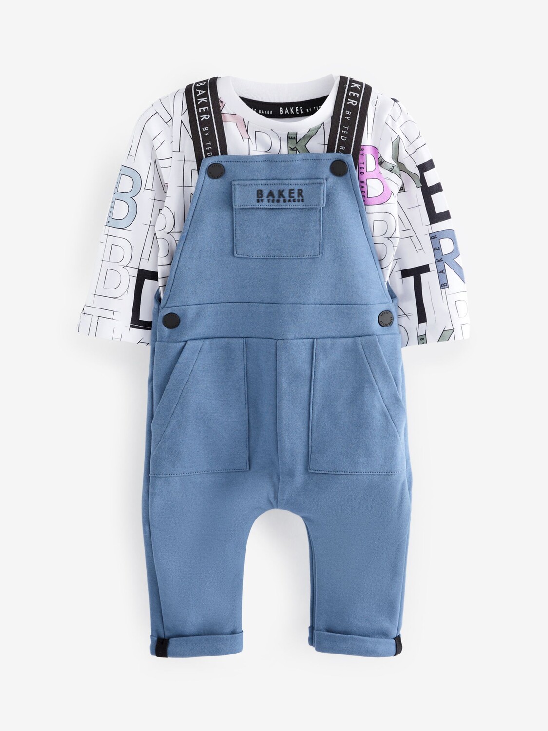 

Комплект комбинезонов и боди с логотипом Baby Ted Baker, синий