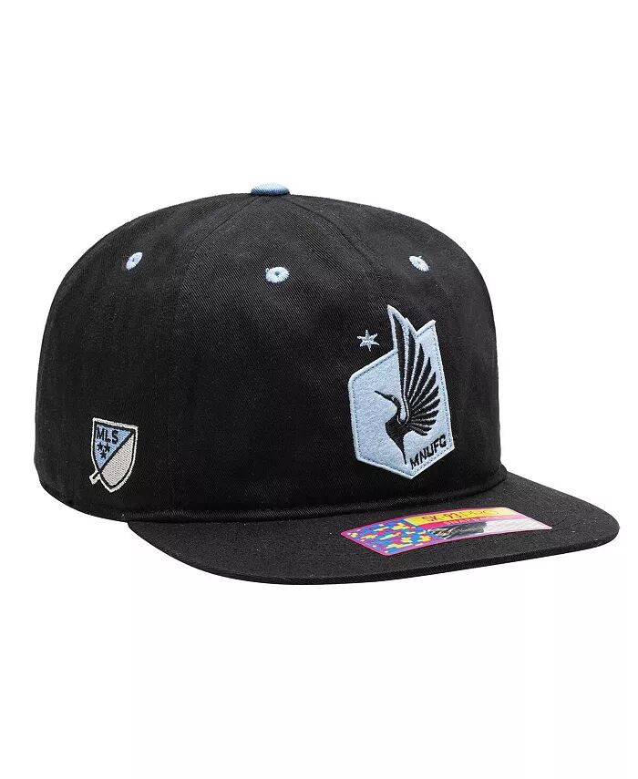 

Черная мужская бейсболка Minnesota United FC Bankroll Snapback Fan Ink, черный