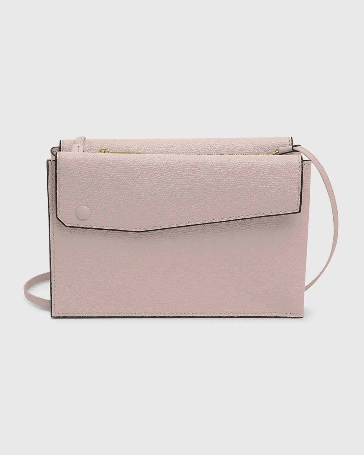 

Сумка через плечо Trio Pouch из телячьей кожи Valextra, цвет Pn Peonia