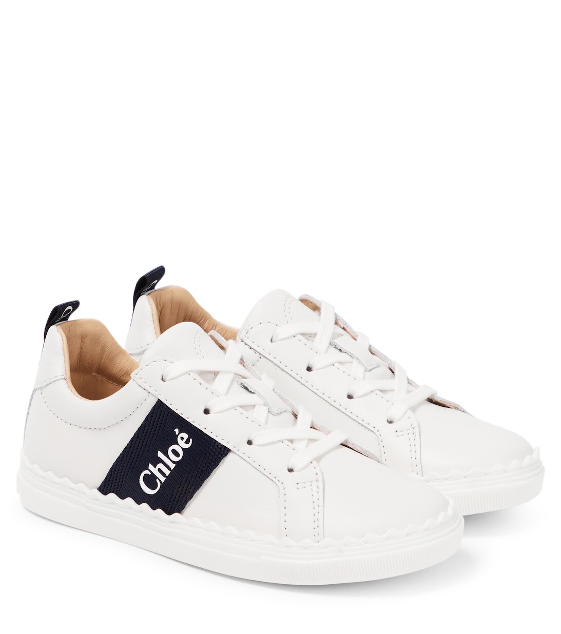 

Кожаные кроссовки Chloé, белый