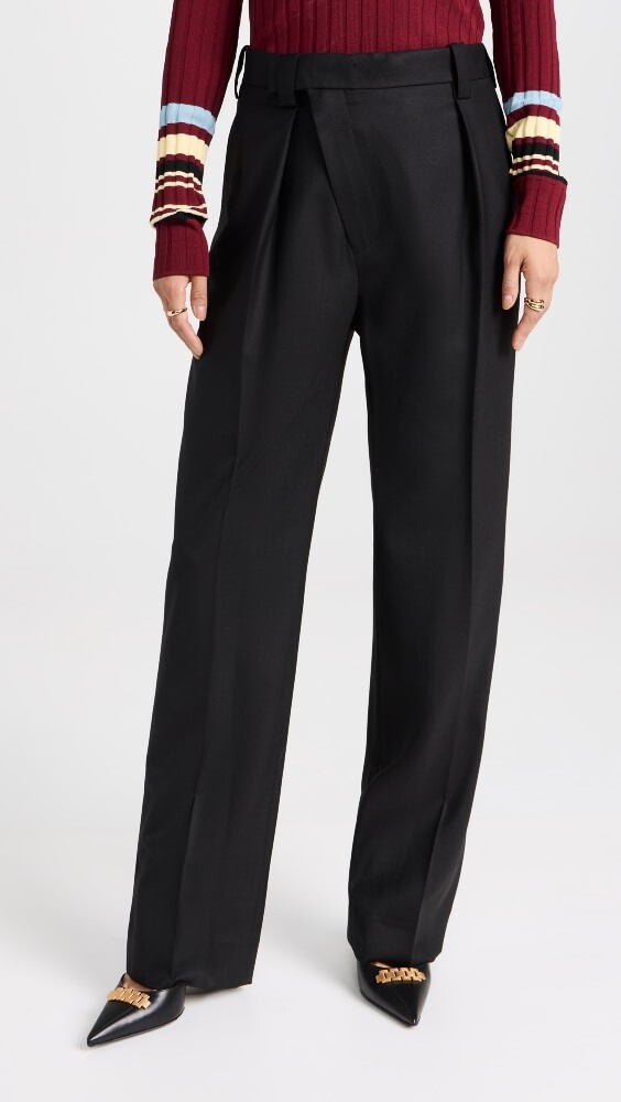 

Брюки Victoria Beckham Wrap Front, черный