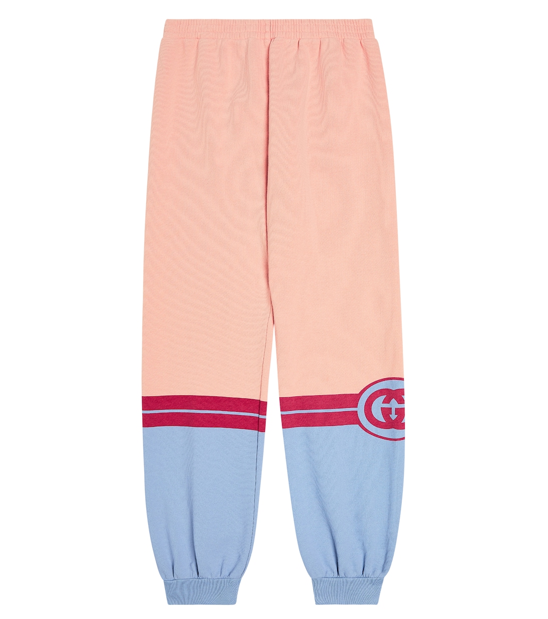 Спортивные брюки из хлопкового джерси с принтом Gucci Kids, розовый