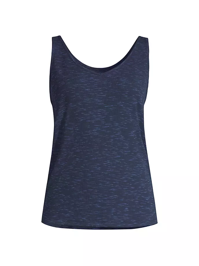 

Майка в рубчик с драпировкой Nic+Zoe, цвет dark indigo