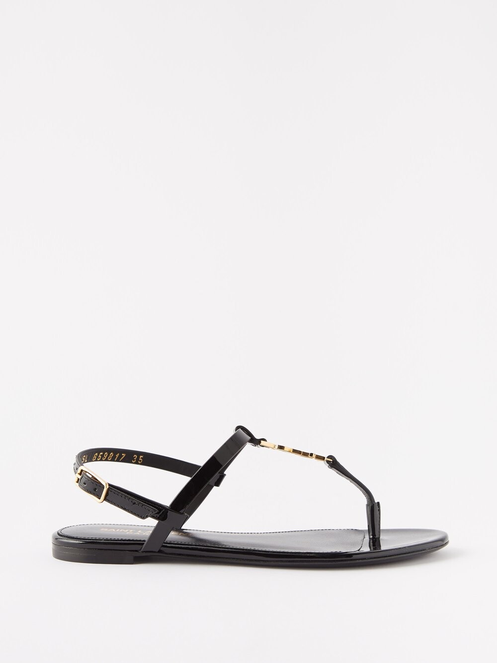 

Босоножки cassandra из лакированной кожи Saint Laurent, черный