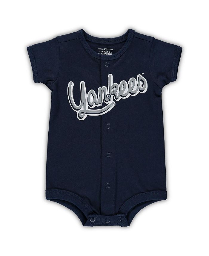Темно-синий комбинезон с полосками New York Yankees Power Hitter для новорожденных Outerstuff, синий