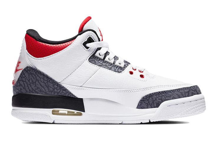 

Кроссовки подростковые Nike Air Jordan 3 SE DNM, белый / красный / черный
