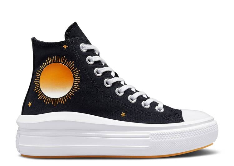 

Кроссовки Converse CHUCK TAYLOR ALL STAR MOVE HIGH 'BLACK WHITE ORANGE', черный
