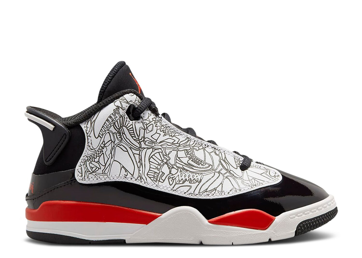

Кроссовки Air Jordan Jordan Dub Zero Ps 'Fire Red', белый
