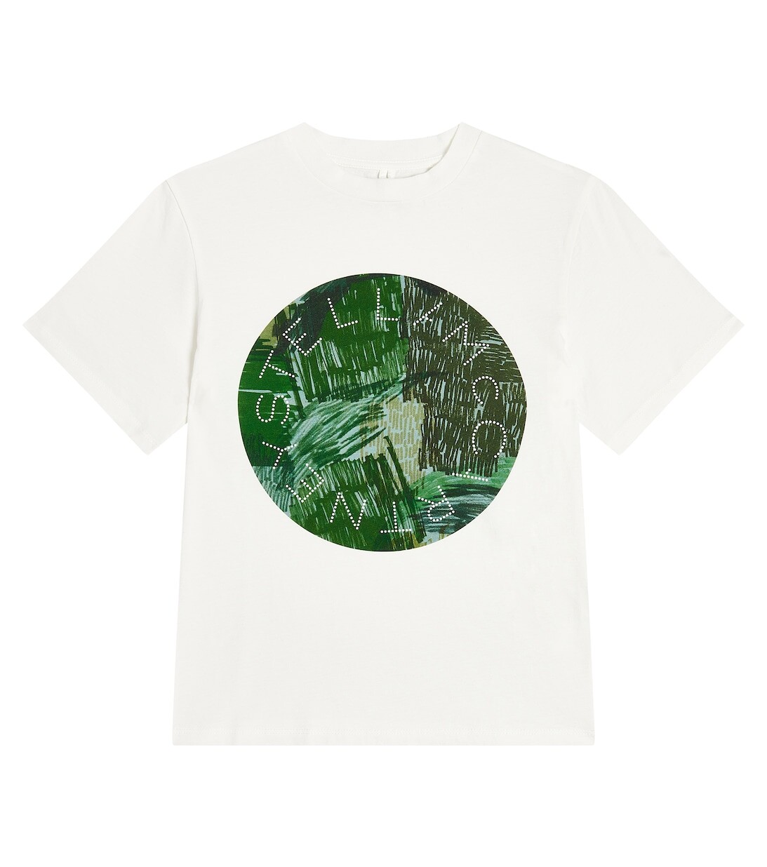 

Хлопковая футболка с логотипом Stella McCartney Kids, белый